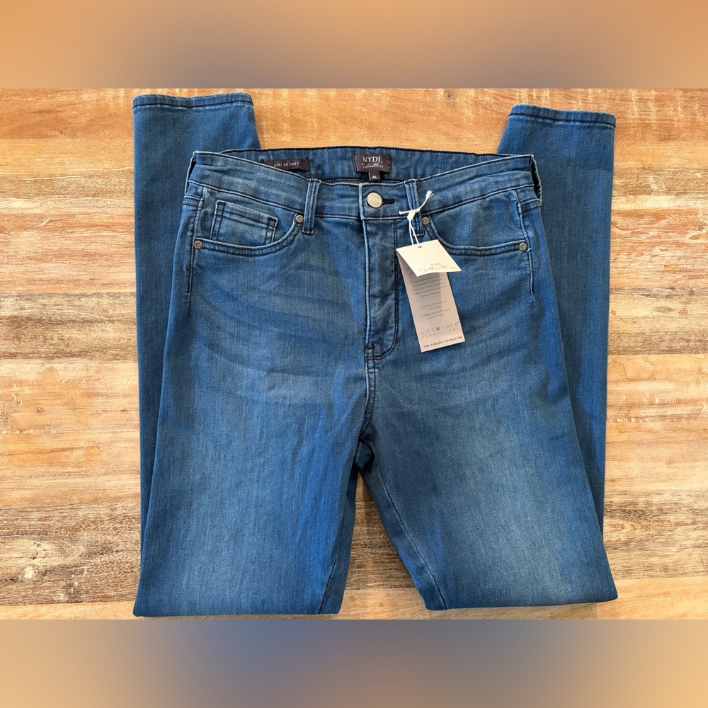 NYDJ Women's Ami Skinny Long Jeans in Amour Medium Blue Wash, Size 8 Long - Picture 8 of 16